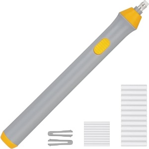 Radiera Electrica, Flippy, pentru Schite si Arta, Grosime Varf 3 mm/5 mm, Baterii 2 x AA (neincluse), din ABS, Gri - Img 1