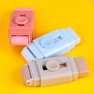 Radiera, Flippy, cu 2 Rezerve, Reglare Pull-Push, din Cauciuc, Kaki - Img 4