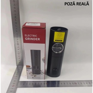 Rasnita Electrica pentru Cafea si Condimente, Flippy, Cutit de Macinare din Otel Inoxidabil, Incarcare cu Baterii, Optiuni Diferite de Macinare, Usor de Manevrat, 18x5.5cm, Negru - Img 10