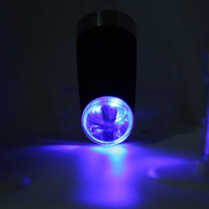 Rasnita Electrica Sare si Piper, Flippy, cu Camera Depozitare Transparenta, Macinare, Functionare pe Baterii, cu Lumina, ABS, 20x6.5 cm, Negru/Transparent - Img 3