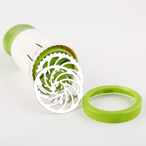 Razatoare Electrica, Flippy, Doua Cutite, Usor de Folosit, pentru Verdeata, Accesoriu Bucatarie, 17x6x8 cm, Verde - Img 3