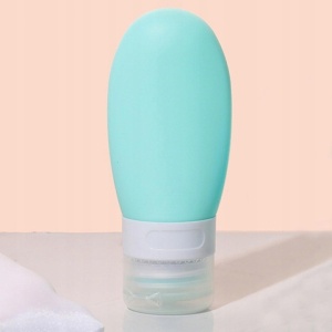 Recipient Portabil din Silicon Elegant de Voiaj, Sticla de Calatorie, Flippy, Potrivita pentru Lotiune, Sampon si Alte Lichide, Anti-scurgere, cu Posibilitate de Reumplere, Capacitate 90mL, Verde - Img 4