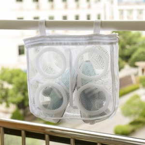 Sac pentru Spalare Incaltaminte, Flippy, pentru Masina de Spalat, 28x24.5x8 cm, Alb - Img 3