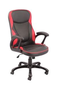 Scaun de birou directorial US25 Reno, negru, 63x69x110-122 cm - Img 1