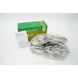 Sectiune Instalatie de Craciun Flippy, Tip Plasa, 320 LED-uri, 3 m x 3 m, 8 jocuri de lumini, Interconectabila, Fir transparent, Alb cald - Img 4