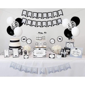Set 10 Baloane din Latex, Flippy, Model Party Confetti, 5 x Confetti, 5 x Negru, 25 cm, 2.2g - Img 2