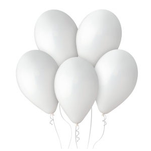 Set 10 Baloane din Latex Metalizate, Flippy, Model Party, 5x Alb, 5x Nude, 23 cm, 2.2 g - Img 3