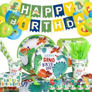 Set 10 Pahare de Carton Happy Birthday, Flippy, Model Dinozauri, Tematica Aniversare, 7.5x8.5 cm, 200 mL, Multicolor - Img 4