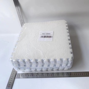 Set 10 Piese Covor tip Puzzle, Flippy, Spuma EVA, Pufos, 30 x 30 x 1 cm, Alb - Img 8