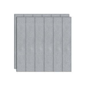 Set 10 Placi Tapet 3D, Flippy, 70 x 70 cm, Grosime 3 mm, din Rasina, Tip Placi de Lemn, Suprafata Acoperita 4.9 mp, Gri - Img 4