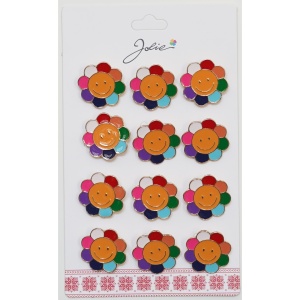 Set 12 Brose Martisor pentru Copii Floare ce Zambeste Coloarata