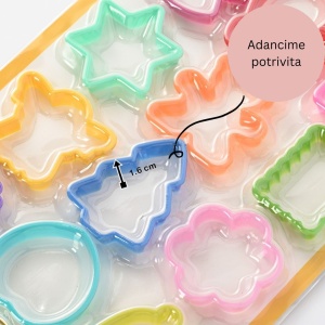 Set 12 forme pentru prajituri Flippy, material polipropilena, diverse forme, pentru orice ocazie, adancime 1.6 cm, 23.3 x 33.5 x 1.8 cm, multicolor - Img 12