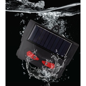 Set 2 Aparate Solare LED cu Ultrasunete, Flippy, Repelent pentru Animale Mari si Mici, Lumina Rosie si Alba, Anti Rozatoare, Anti Insecte, Frecventa 9-36KHZ, 10.2 x 10.6 x 2.8 cm, Negru - Img 7