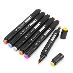 Set 262 Markere Duble, Flippy, pe Baza de Alcool, Geanta Impermeabila Inclusa, Culori Numerotate, 37 x 21.5 x 16.3 cm, Multicolor - Img 5