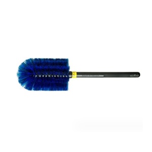 Set 3 Piese pentru Cosmetica Auto, Flippy, din Plastic si Otel, Maner Ergonomic, Perie Butuc, Anvelope, Detalii, Albastru - Img 5