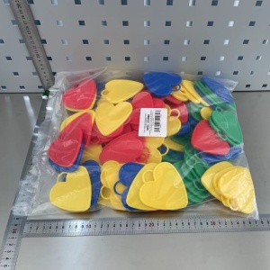 Set 4 Greutati pentru Baloanele cu Heliu, Flippy, 60 grame, 15 grame fiecare, Plastic, Forma Inima, Multicolor - Img 2