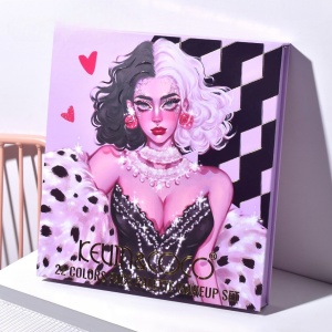 Set 4 Produse de Machiaj, KEVIN &amp; COCO, Black-White Witch, 22 culori, 19.7 x 21.2 x 2.5 cm - Img 2