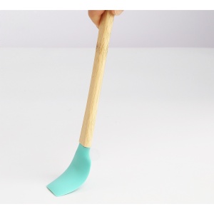 Set 5 Mini Spatule de Silicon Flippy, pensula, Stejar, Multicolor - Img 6