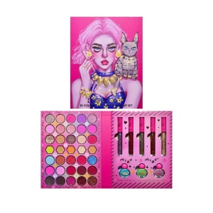 Set 9 Produse de Machiaj, KEVIN & COCO, Cool Girl and Cat, 35 de culori, 21.5 x 16.8 x 3 cm - Img 14