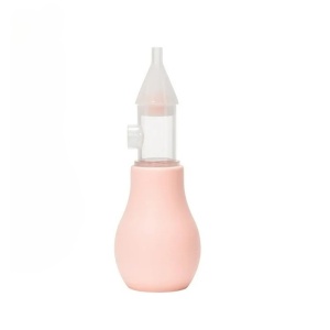 Set Aspirator Nazal pentru Copii, Flippy, Manual, Anti-Reflux, cu Pompita, Usor de Curatat, Varf din Silicon, 11.2x4cm, Roz - Img 1