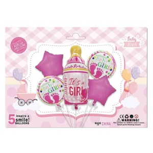 Set Baloane, Flippy, Model It's a Girl, Tematica Gender Reveal, Botez, Roz