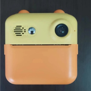 Set Camera Instantanee pentru Copii, Flippy, Ecran HD 2.4'', 24MP, 720P Video, 1200 mAh, cu Functie de Printare Alb-Negru, cablu USB-C, Bluetooth, Compatibil iOS/Android, Imprimare APP, Portocaliu - Img 7