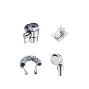 Set Extensie de Dus, Flippy, pentru Baterie Baie sau Bucatarie, 4 Piese, Filtru de Ioni Negativi, Furtun Flexibil de 1.5 Metri, Argintiu - Img 4