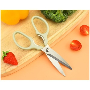 Set foarfeca pentru bucatarie Flippy, curatator legume tip suport, multifunctional, spargator nuci, material ABS si otel inoxidabil, maner ergonomic, 16.8 x 7.8 x 1 cm, verde - Img 7