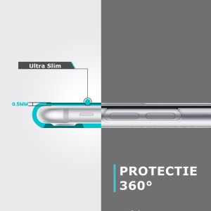 Set Husa si Folie de Protectie, Flippy, Compatibila cu Apple iPhone X, Full Cover 360°, Plastic + Sticla, Negru - Img 21
