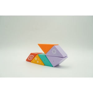 Set inteligent de constructie cu piese magnetice, Flippy, 6 piese, pentru copii, +3 ani, multicolor - Img 5