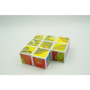 Set inteligent de cuburi magnetice pentru copii, 8 piese, cutie depozitare, puzzle dinozauri, +3 ani, multicolor - Img 12