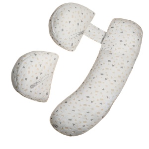 Set Perna pentru Gravide, Flippy, Husa Detasabila, Spuma Moale, Utilizare in Forma H si U, Reglabila, Latime Ajustabila, Proactive, Gri - Img 1
