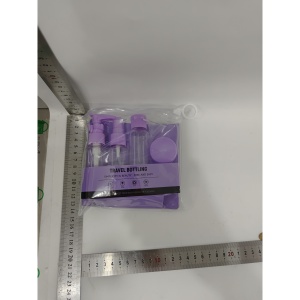 Set Recipiente pentru Cosmetice, Flippy, 5 Piese, cu Gentuta, pentru Calatorii, Reutilizabile, Mov, Material Plastic, 40 ml, 10g - Img 5