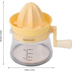 Storcator de Citrice Manual, Flippy, Rezistente, Usor de Folosit si Depozitat, Durabil, Calitativ, 16.5x13cm, Transparent/ Galben - Img 5
