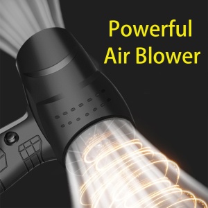 Suflanta aer portabila, Flippy, pentru Auto, PC, Gratar si Indepartare Frunze si Praf, 1500 mAh, 2 Baterii de Li si Incarcator, Negru - Img 6