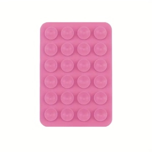 Suport Adeziv Universal, Flippy, pentru Telefon/Tableta, cu 24 Ventuze, potrivit pentru Tik-Tok/Selfie/Vizionare Video, din Silicon, 8 x 5.5 x 1 cm, Roz - Img 2