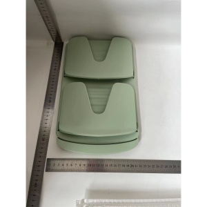Suport de Perete pentru Capace, Flippy, Design Pliabil, cu Doua Straturi, cu Scurgere, Plastic, 33x28x3 cm, Alb - Img 2