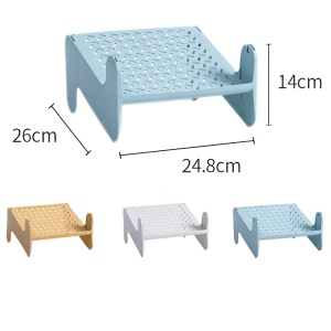 Suport pentru Pantofi, Flippy, cu Doua Straturi, Organizator, Antiderapant și Durabil, 26x24.8x16 cm, Albastru - Img 4