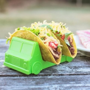 Suport pentru Taco, Flippy, Model Autobuz, 14 x 7.5 x 6.5 cm, din PP, Verde - Img 5