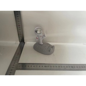 Suport pentru Telefon, Flippy, Tema Astronaut, Model 2, 9x8.5x6.5 cm, Plastic, Alb - Img 2