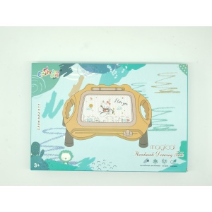 Tabla Magnetica pentru desen Flippy, Pix, forma dreptunghi, dimensiuni 23x17 cm, Dezvolta Creativitatea, cu picioare suport, Portocaliu - Img 2
