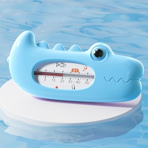 Termometru pentru Baie, Flippy, Plutitor, Rezistent la apa, Multifunctional, Model Crocodil, 2.7x6.5x3.7 cm, Albastru - Img 2