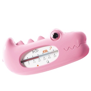 Termometru pentru Baie, Flippy, Plutitor, Rezistent la apa, Multifunctional, Model Crocodil, 2.7x6.5x3.7 cm, Roz - Img 5
