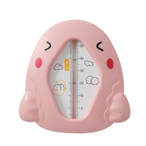 Termometru pentru Baie, Flippy, Plutitor, Rezistent la apa, Multifunctional, Model Gaina, 10.5x10.5x2.5 cm, Roz - Img 2