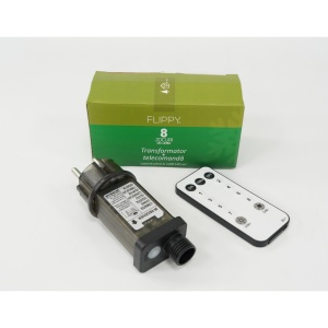 Transformator cu telecomanda, Flippy, 8 jocuri de lumini, 31 v, negru