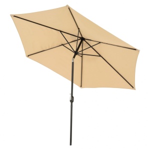 Umbrela rotunda de soare Flippy pentru terasa, diametru 2.70 m, inclinare, manivela, crem - Img 2