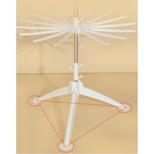 Uscator de Rufe Vertical, Flippy, 3 Niveluri, Pliabil, din ABS+PP+Otel Inoxidabil, Rotire 360 Grade, 178.7 x 75 cm, Alb - Img 3