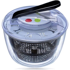 Uscator Manual pentru Salata si Verdeturi, Flippy, Plastic, 20x20x25 cm, Capacitate 5L, Negru - Img 7