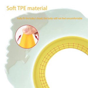 Viziera de Protectie Baie Pentru Copii, Fippy, Model Hipopotam, Dimensiune ajustabila, Durabil, Usor de curatat, Impotriva Samponului, pentru Ochi si Urechi, TPE+PP, 22x21 cm, Galben - Img 2