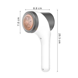 Aparat Scame si Par Haine, Flippy, Electric, USB inclus, Periuta Curatare, pentru Diferite Tesaturi, 3 Trepte, 20.5 x 8.8 x 7 cm, Alb - Img 4